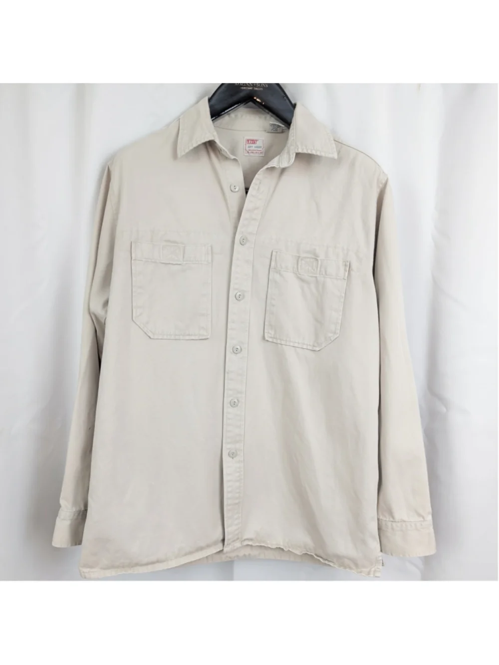 Y2K Men's Levi's Twill Workwear Style Shirt Medium